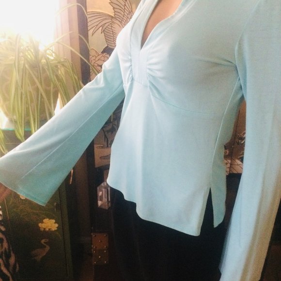 TRINA TURK Bell Sleeves Top, Size M - Picture 2 of 5